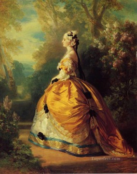 マリー・アントワネットの王妃ウジェニーの肖像画 フランツ・クサーヴァー・ウィンターハルター Oil Paintings